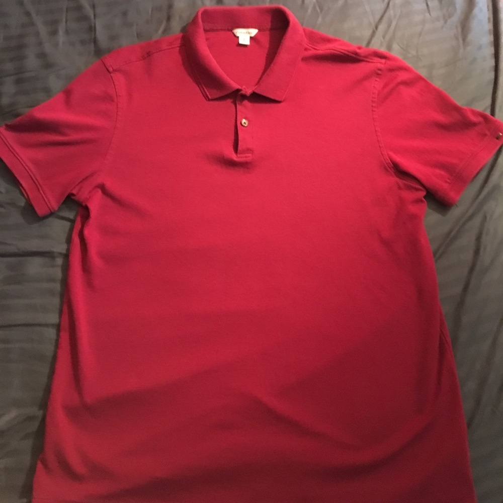 Maroon Calvin Klein Polo - M